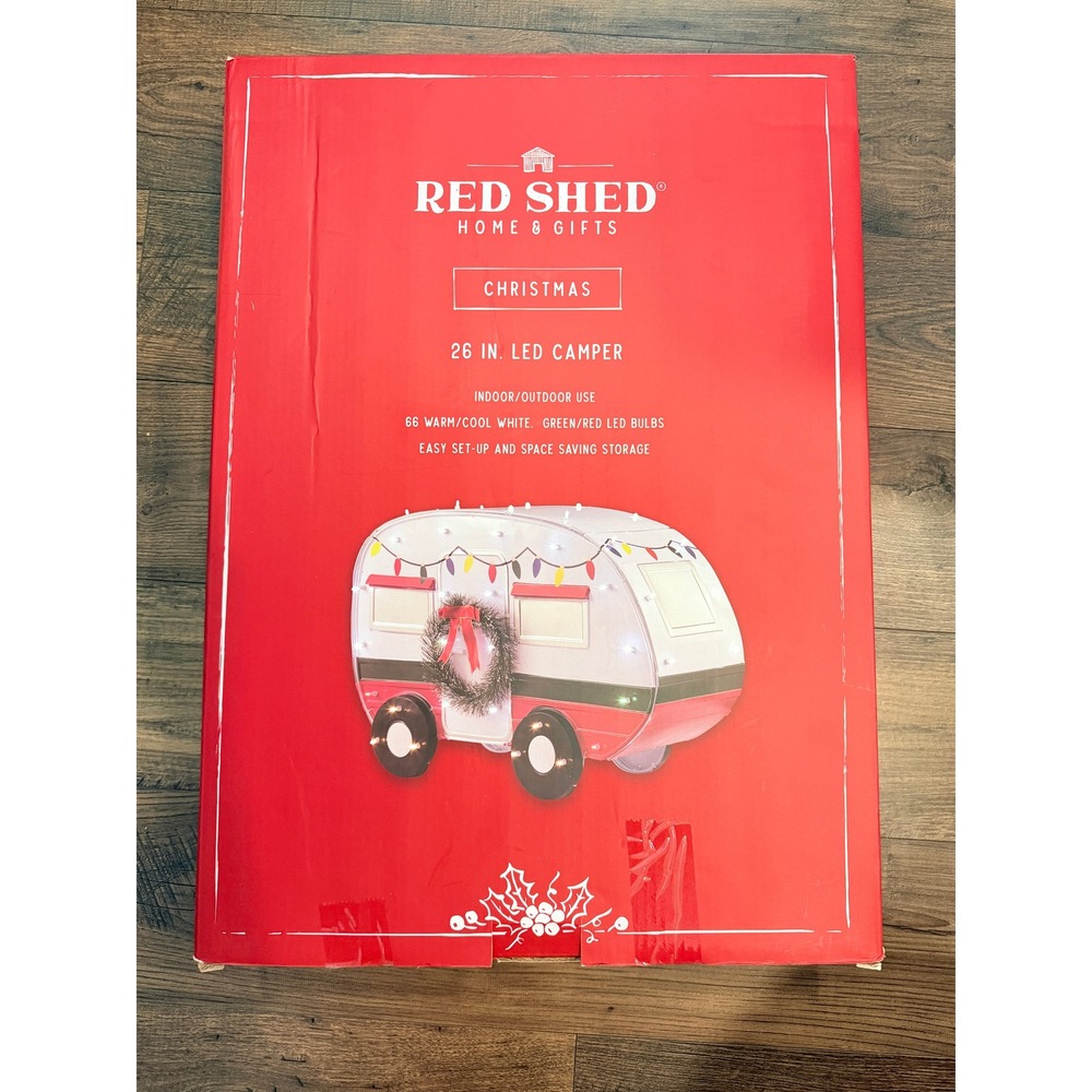 Red Shed Home & Gifts 26 in LED Christmas Camper Indoor Outdoor Holiday Decor